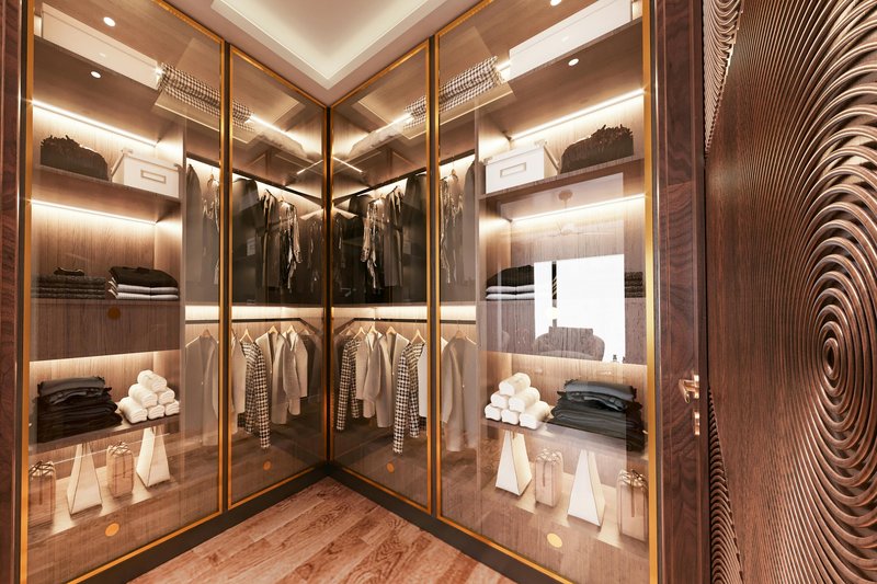 hollywood regency walk in closet style guide — practical organization ideas