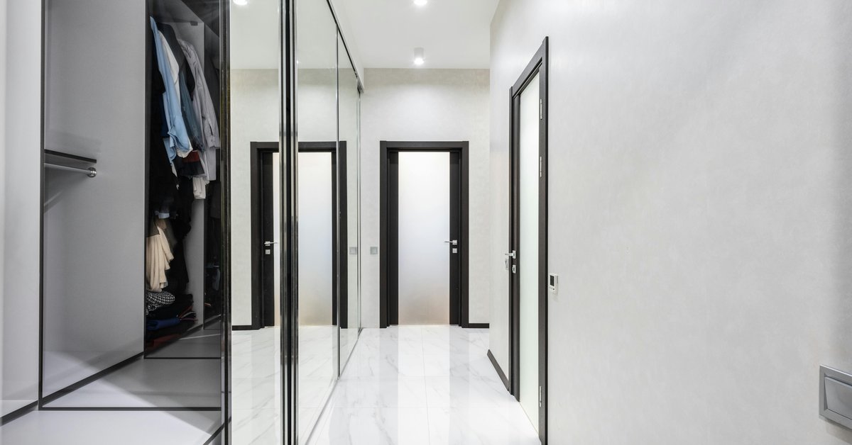 install door mirror closet door — featured walk-in closet inspiration