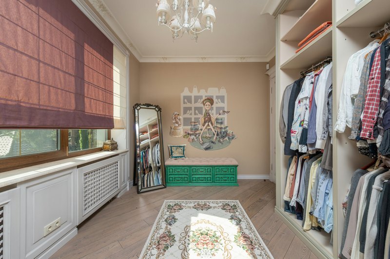 vintage walk in closet ornate mirrors — practical organization ideas