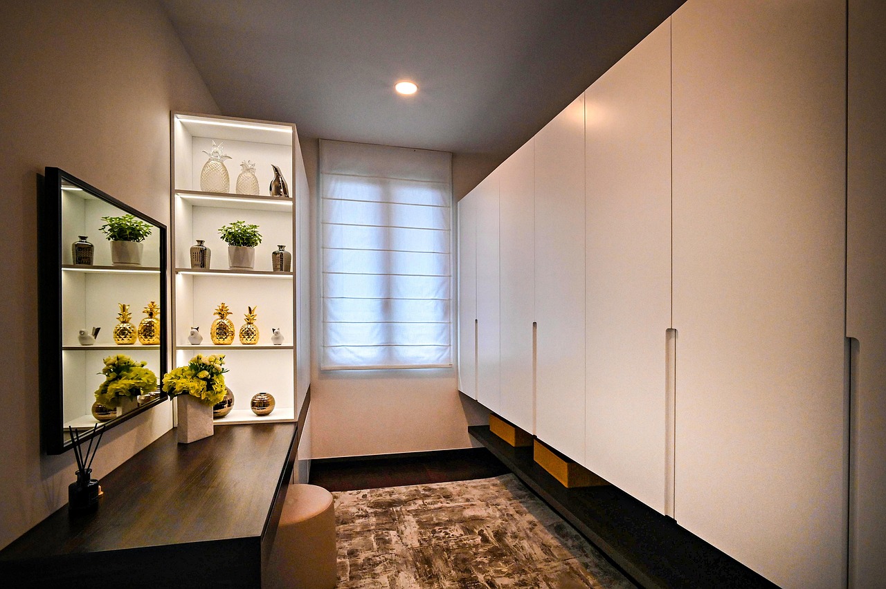 wardrobe, closet, walk in closet, interior decoration, interior design, furniture, architecture, master bedroom, decorat