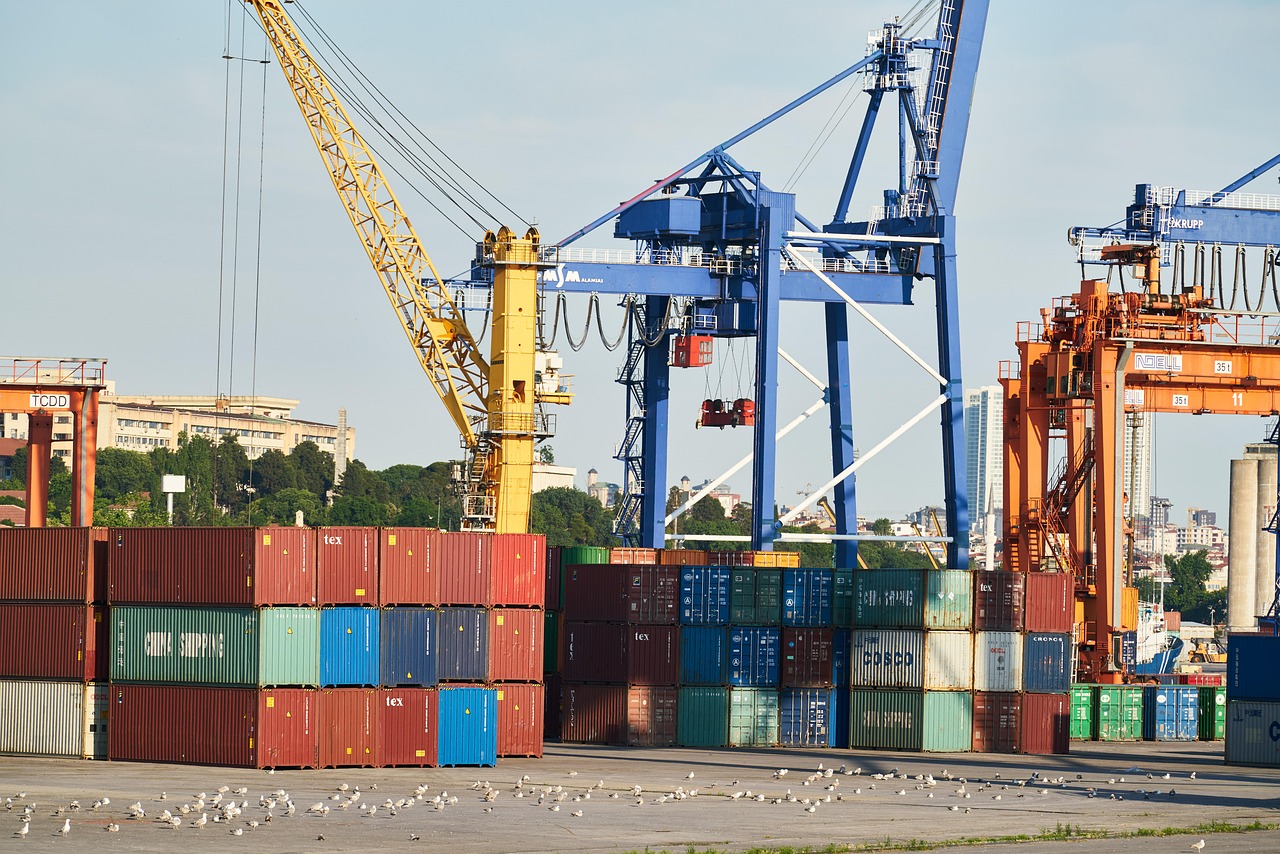container, shipping, port, ship, transport, trade, logistics, export, installation, delivery, sea, terminal, storage, in